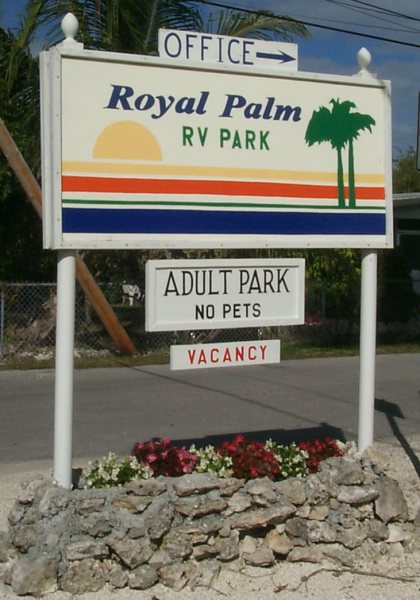 Royal Palm Campground RV park, Big Pine Key